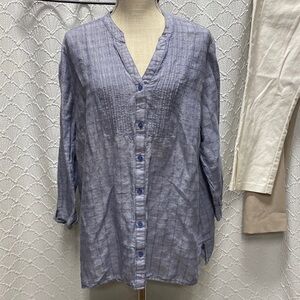 Kim Rogers Light Blue‎ Blouse